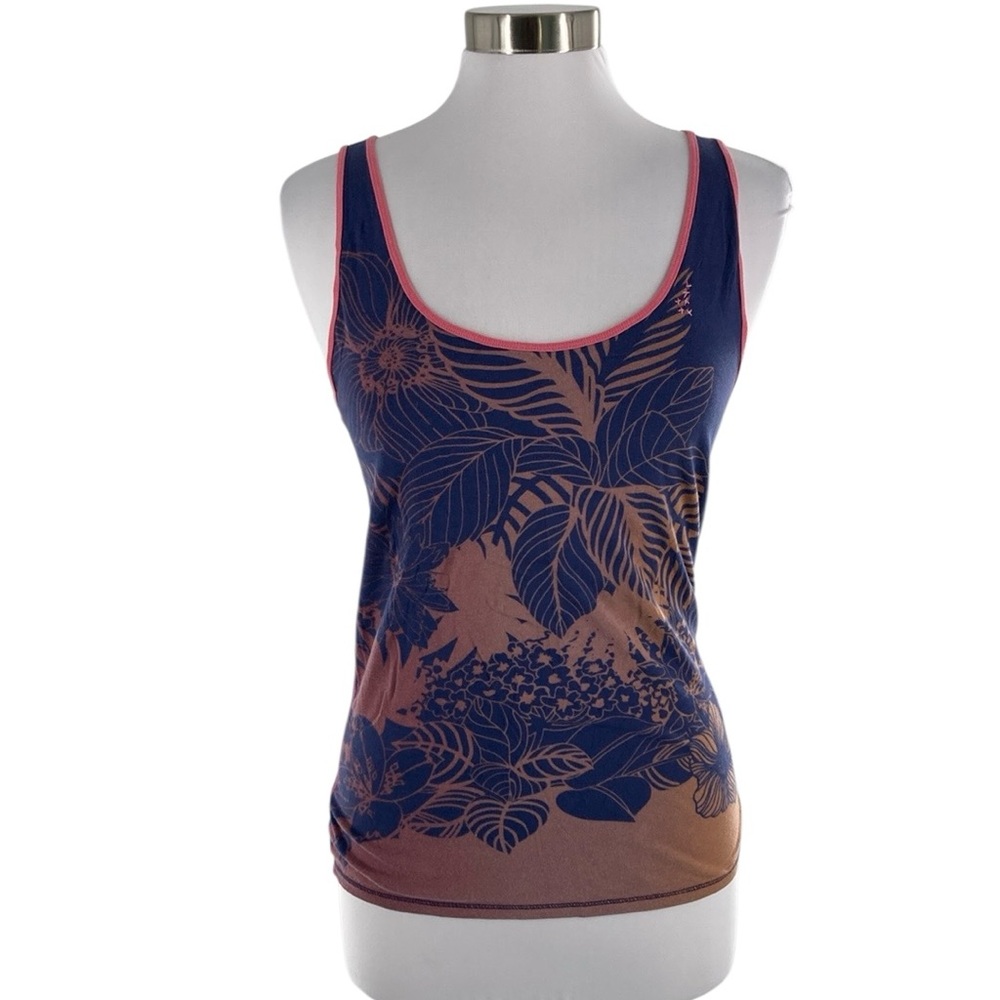 Lucky Tees Fitted Tropical Tank Top Womens Medium